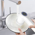 Cleaning Brush Cordless Dish Washing Gun Wireless Power Electric Spin Scrubber with Replaceable Brush Heads for Bathroom