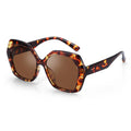 Unisex Oversized Big Frame Plastic Irregular Shaped Men and Women Ultra Violet Purple Large Sunglasses