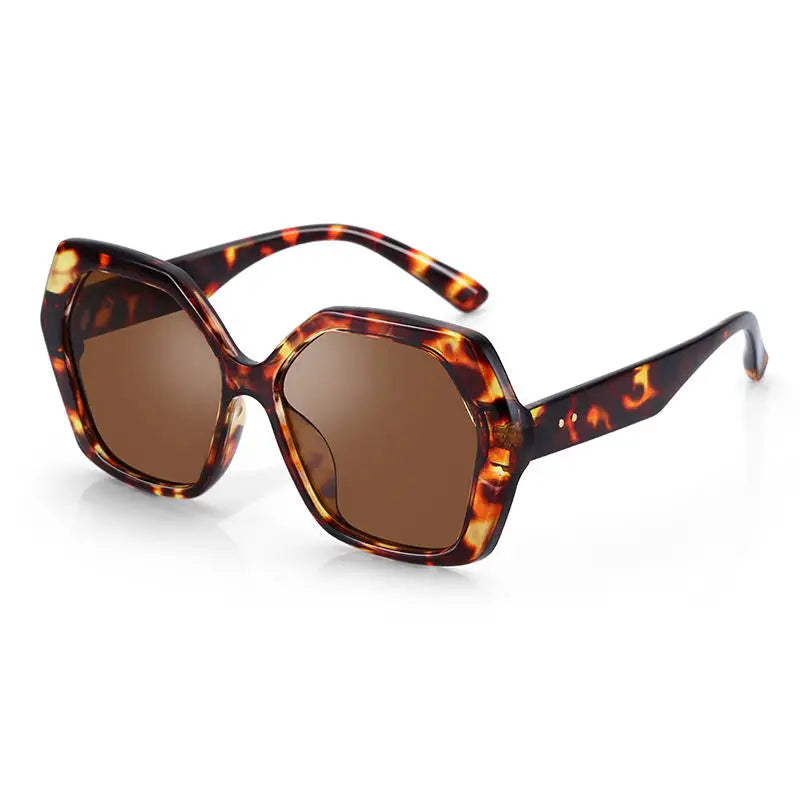 Unisex Oversized Big Frame Plastic Irregular Shaped Men and Women Ultra Violet Purple Large Sunglasses
