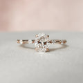 Luster Girl Trendy Fine Oval Jewelry 10k 14k 18k Solid Gold White Engagement Wedding GIA Lab Diamond Rings for Women