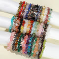 Natural Crystal Crushed Stone Bracelet Amethyst Aquamarine Irregular Stretch Chip Beads Stretch Bracelets Jewelry for Women Men