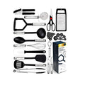 Amz Best Seller Nylon & Stainless Steel 25-Piece Non-Stick Heat Resistant Kitchen Utensils Set