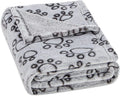 Hot Selling Winter Flannel Cut Floral Footprints Blanket Mat for Small Medium and Large Dogs and Cats