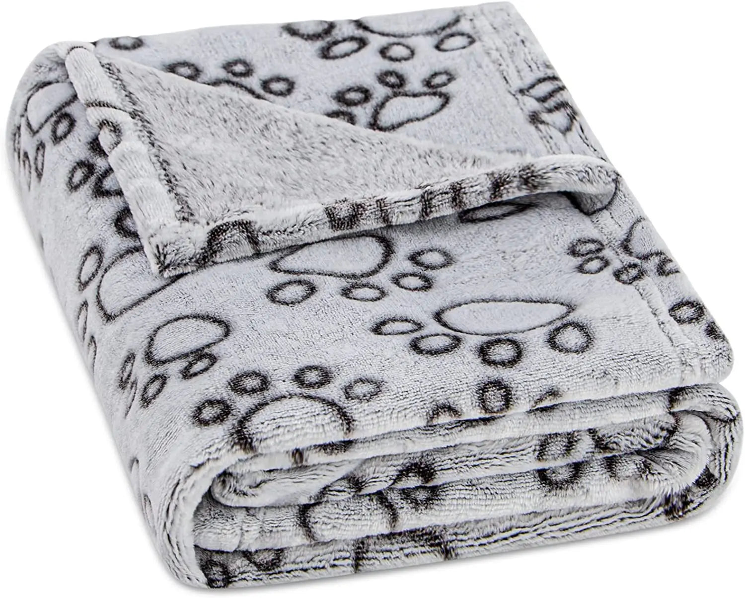 Hot Selling Winter Flannel Cut Floral Footprints Blanket Mat for Small Medium and Large Dogs and Cats