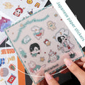 Custom Sticker Sheet Kiss Cut Pet Transparent Bottom Material Hand Account Sticker Special-shaped  DIY Translucent