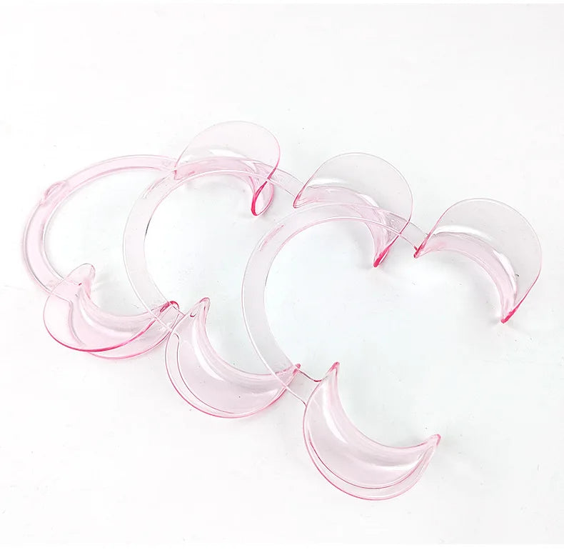 C-Shape Multi-Purpose Food Grade Plastic Dental Care Mouth Opener Cheek Retractor Teeth Whitening Accessory Blue Clear