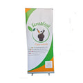 Corporate Branded Reusable Banner Aluminum Stand With Quick Release Mechanism for Airport Retail Chain Safety Guidelines