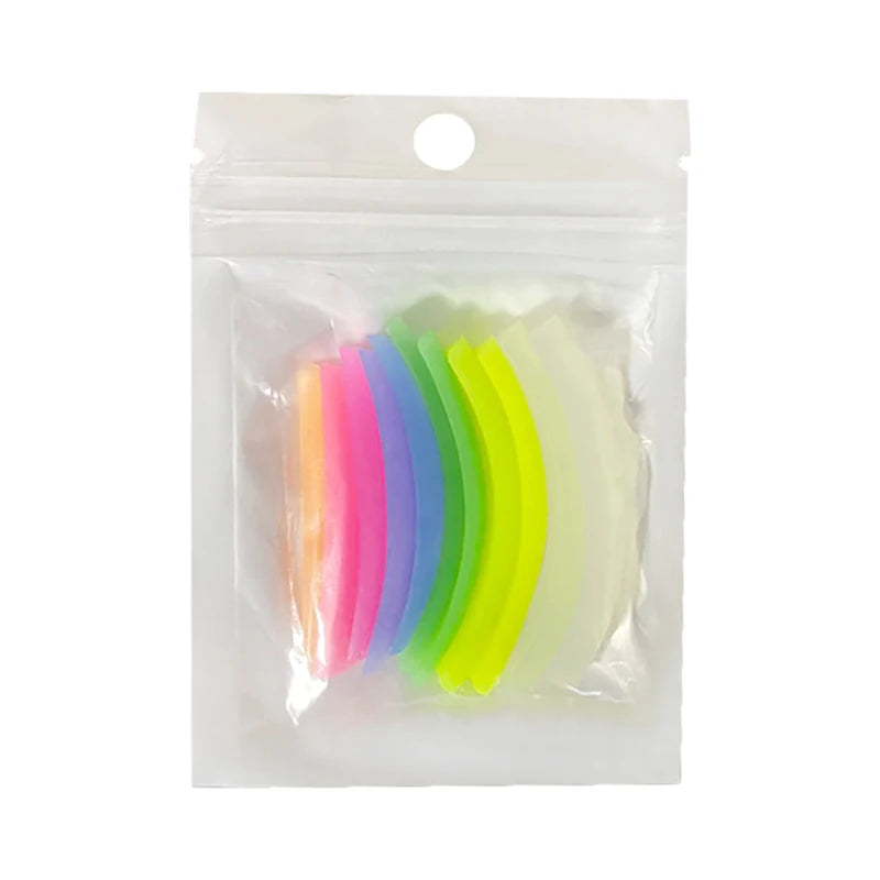 Shape Customizable Anti Slip Lash Lift Silicone Strip 3 Size Colorful Eyelash Perming Curler Silicone Pad
