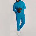 OEM Men's Slim Fit Tech Jogger Pants and Hoodie Sweat Suit Matching Two-Piece Set in Hip Hop Style for Winter