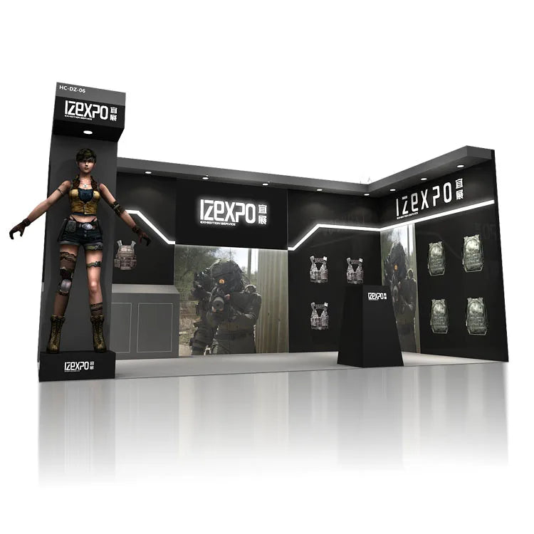IZEXPO 30 MINS Quick Setup Customized Recycled Wooden Modular Trade Show10x20ft Exhibition Booth