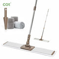 Swivel Handle Flat Mop Adjustable Microfiber Cloth Pads Long Flexible High Efficiency 90%-100% Dehydration Rate Available New