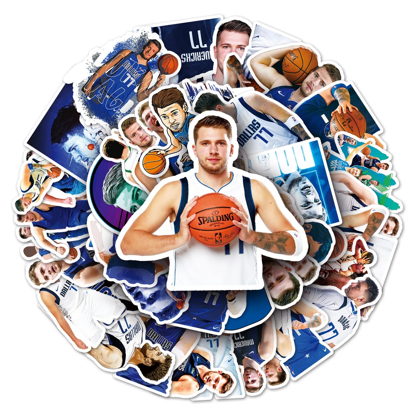 50PCS Popular inspirational basketball super star decals sport player Luka Doncic sticker