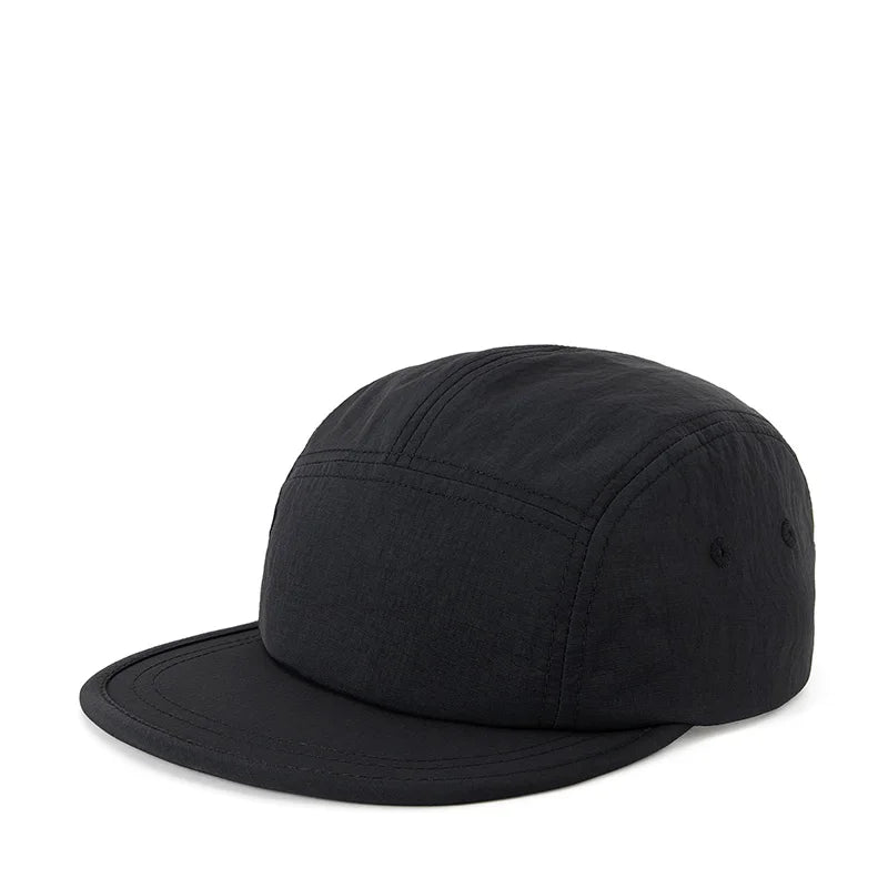 Unisex 5-Panel Quick Dry Nylon Camp Hat Water-Resistant and Sporty Style with Hand Embroidery Wholesale Customizable