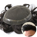 Breathable Men Wigs Natural Hairline Replacement System Full Lace 100% Human Hair France Lace Toupee