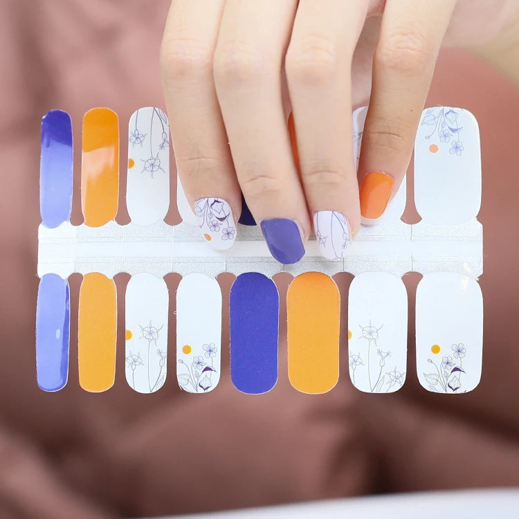 Customized Design Factory Gel Nail Sticker  Real Gel Polish Strips Nail Art Wraps
