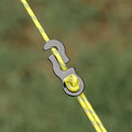 Outdoor Camping Hiking Aluminum Alloy Buckle Tent Rope Accessories S-shaped Wind Rope Buckle Three-eye Open Rope Buckle