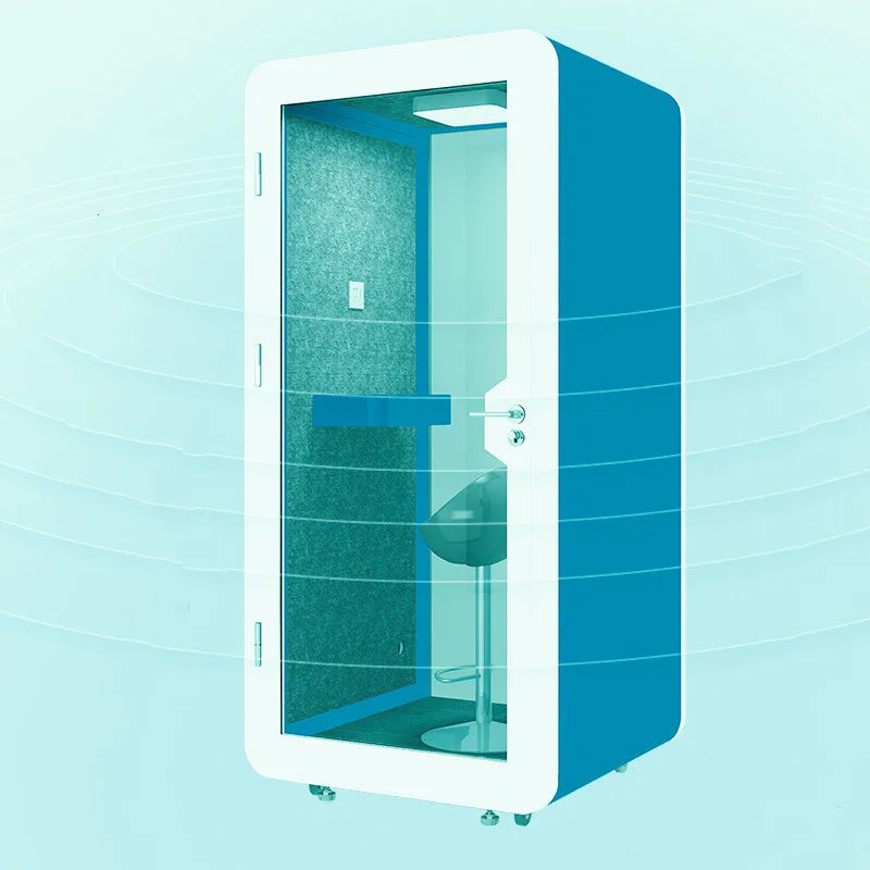 Easy Assemble Movable Modern Steel Soundproof Office Phone Booth with Acoustic Panels for Music Recording Studio and Hotel Use