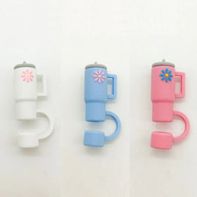 Wholesale Custom 1cm Silicone Dustproof Straw Cap Cover Stopper for stanley Tumbler