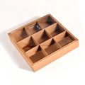 Disposable Degradable Environmental Picnic Bento Snack Nine Gong Grid Fried Chicken Oil Proof Kraft Paper Box