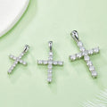 Hot Sale Moissanite Jewelry 925 Sterling Silver Classic Design Cross VVS Moissanite Pendant Necklaces