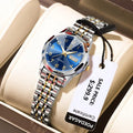 POEDAGAR 3078 Womens Luxury Fashion 3ATM Ladies Watch Stainless Steel Luminous Quartz Watchces