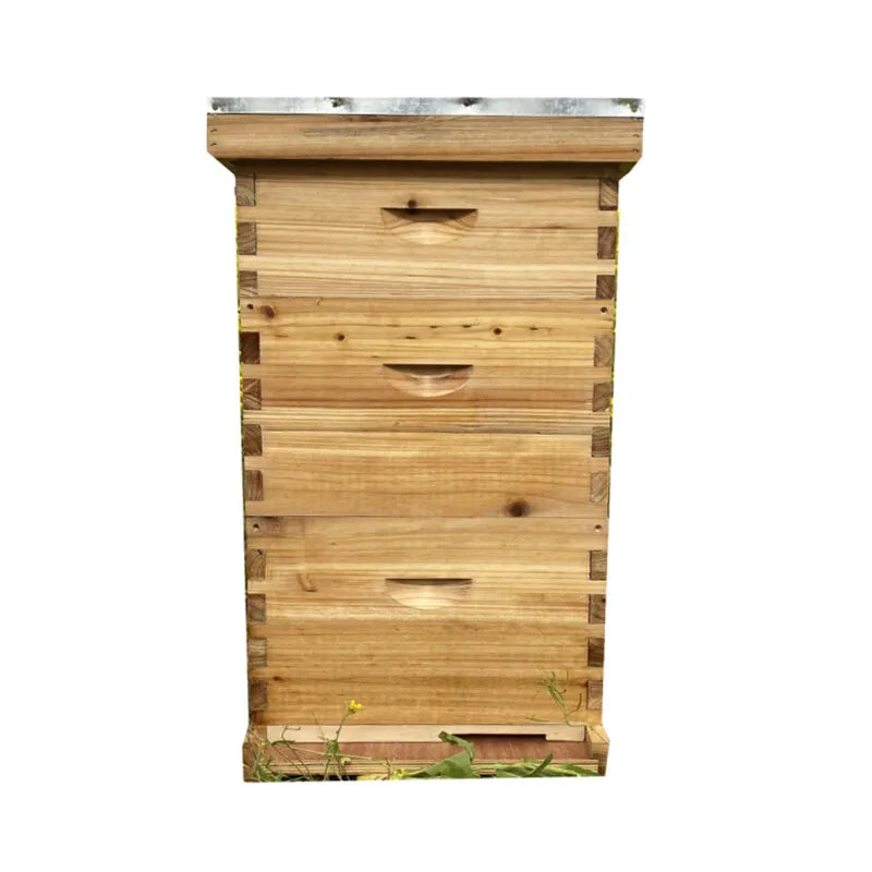 2024 Hot Sell One Shallow and Two Deep Detachable Hive Starter Kits Boiled Wax Beehives for Better Bee Farming