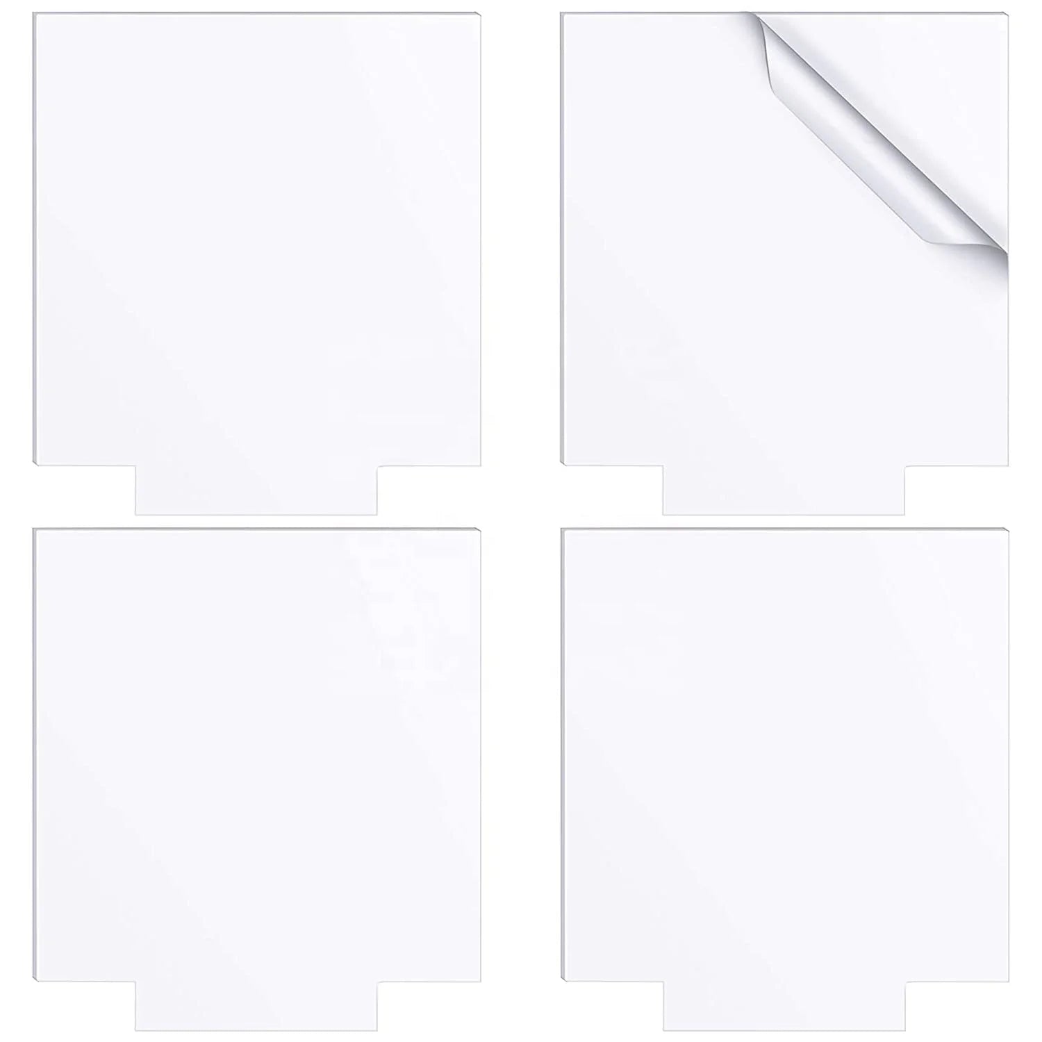 Clear Acrylic Sheets 2mm Thick Plastic Acrylic Panel Transparent Acrylic Board with Protective Paper for LED Light Bases Signs