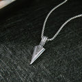 Hip Hop Jewelry Necklace Men's Arrowhead Arrow Stainless Steel Pendant Necklace