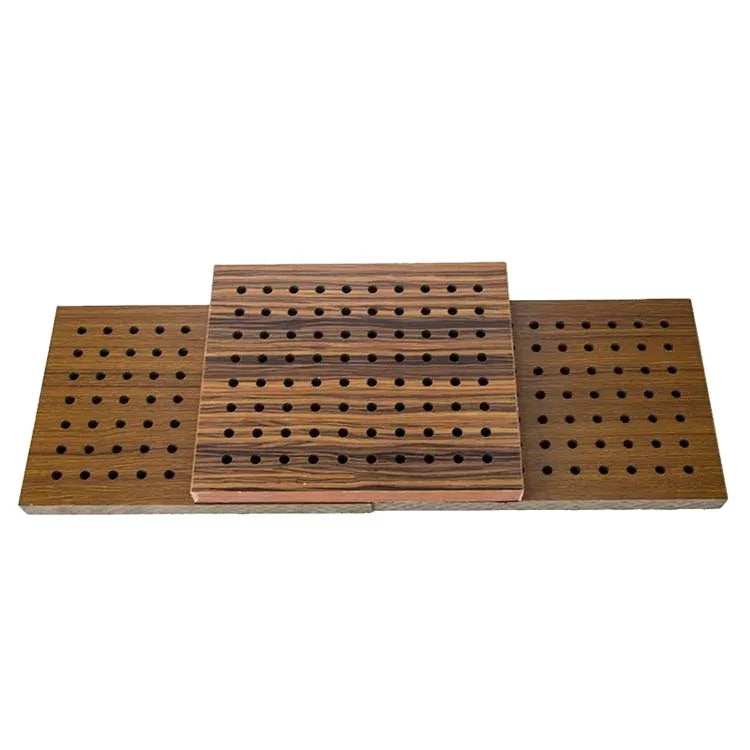 TianGe 2400x600mm Oak Wood Veneer Mdf Perforated Acoustic Panels Multi-functional Sport Hall Decor Panels Acoustic Panels