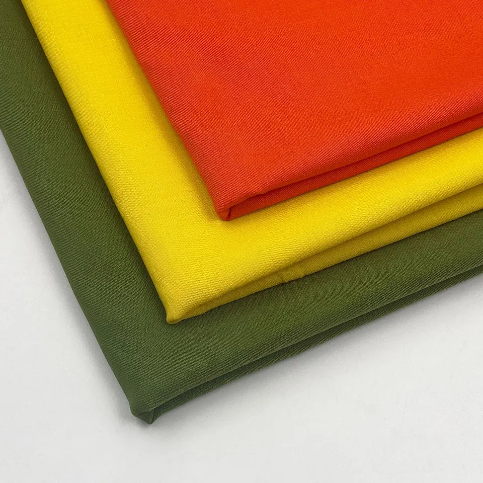 Women Suit Dress Cloth Custom Stock Solid Dyed Color Plain Twill Woven Bengaline Blend 70% Rayon 25% Nylon 5% Spandex Fabric