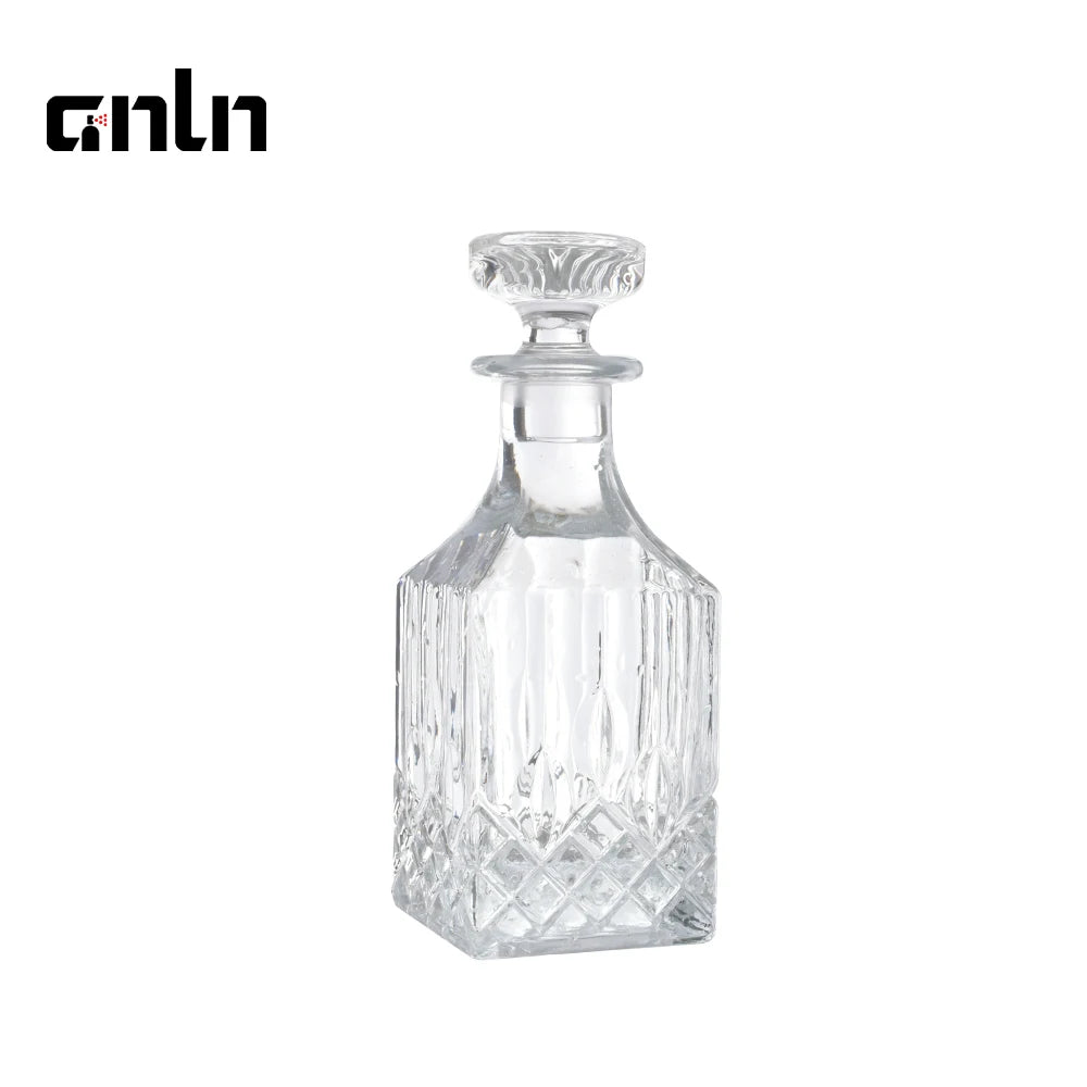 Large Perfume Display Bottle 230ml Crystal Glass Clear Square Perfume Display Bottle