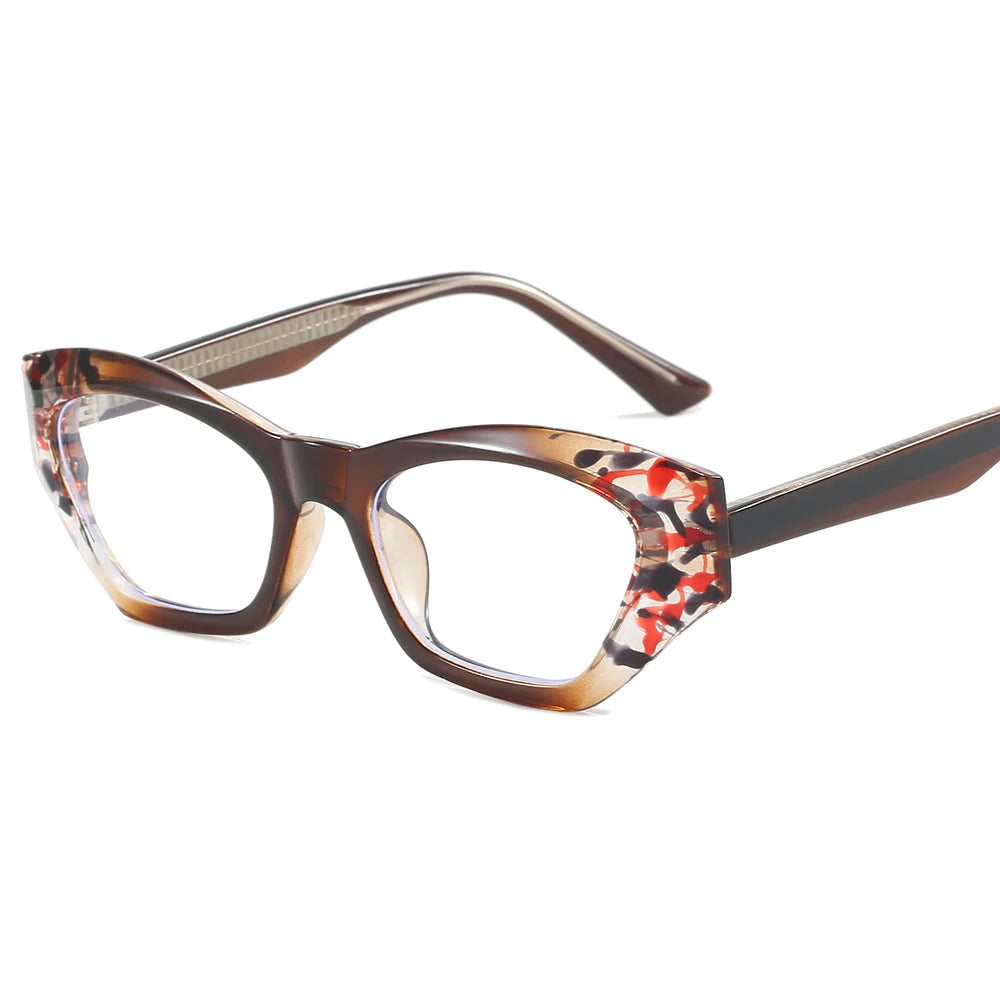 Men's Vintage Optical Glasses Irregular TR90 Techno-Style Colorful Eyewear with Solid Pattern Fashion Eyeglasses