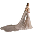 Wholesale One Layer Soft Tulle Bridal Veil Stunning Lace Accessory for Cathedral Wedding Long Veil Hair Accessory