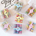 100pcs Per Pack 2cm Thin Rubber Bands Durable Multi-color Elastic Hair Ties Girl's Hair Accessories