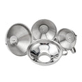 Kangluo RM0006 Kitchen Utensils Durable Austenite Stainless Steel Mini Funnel Long Handle Large Capacity Removable Strainer