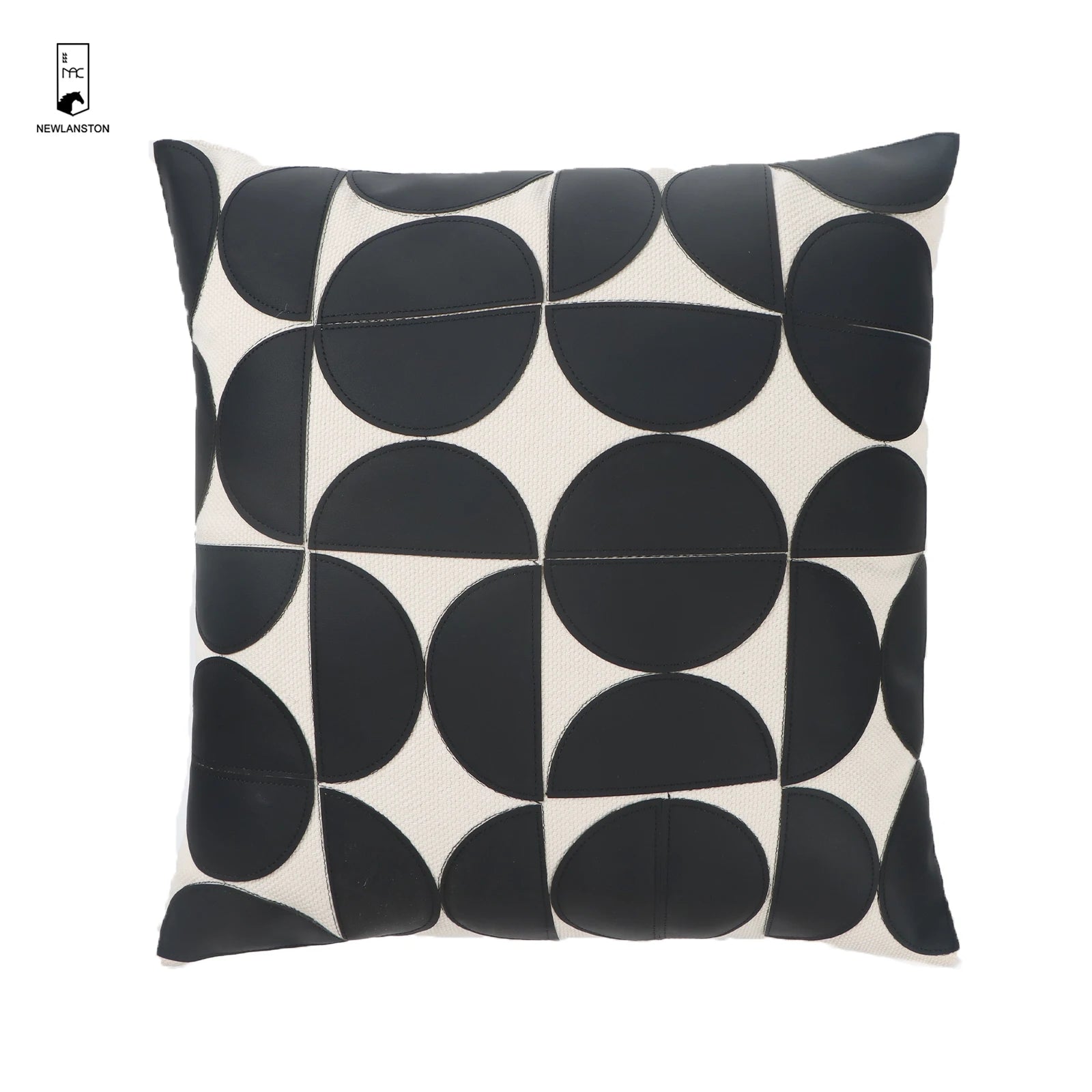 Wholesale  PU Leather Patchwork Custom Cushion Cover Luxury Throw Pillow Cover For Sofa Home Decor