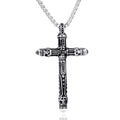 European and American Stainless Steel Cross Pendant Personality Flower Men's Cross Necklace with Accessories