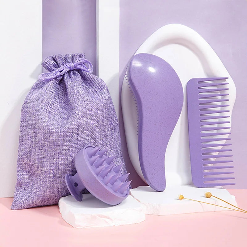 Hot Cross-Border Sale Ionic Laser Round ABS Shampoo Comb Hairdressing Massage Cleaning Brush