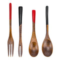 Home Kitchen 2020 New Classic Wooden Tableware Eco-Friendly Giveaways Wholesale Custom-made Creative Nanmu Fork and Spoon