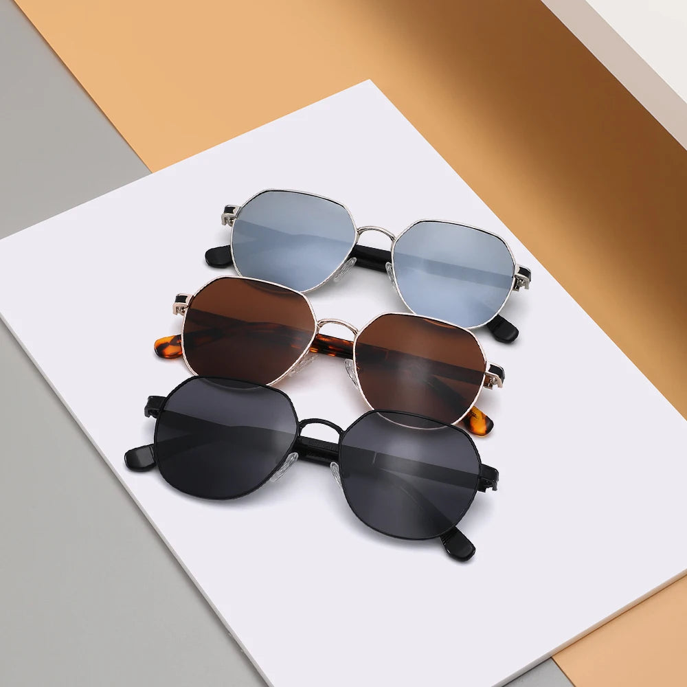 CONCHEN Unisex Vintage Polarized Sun Glasses Custom Logo Metal Frame Sun Glasses Fashionable Unisex Sunglasses