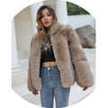 Windproof Full Fur Pattern Winter Warm Luxury Women OEM Wholesale Puffer Real Fox Fur Coat