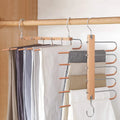 PUSELIFE Space Saving Closet Hangers 5 Layers 2 Uses Multi-function Pants Hanger