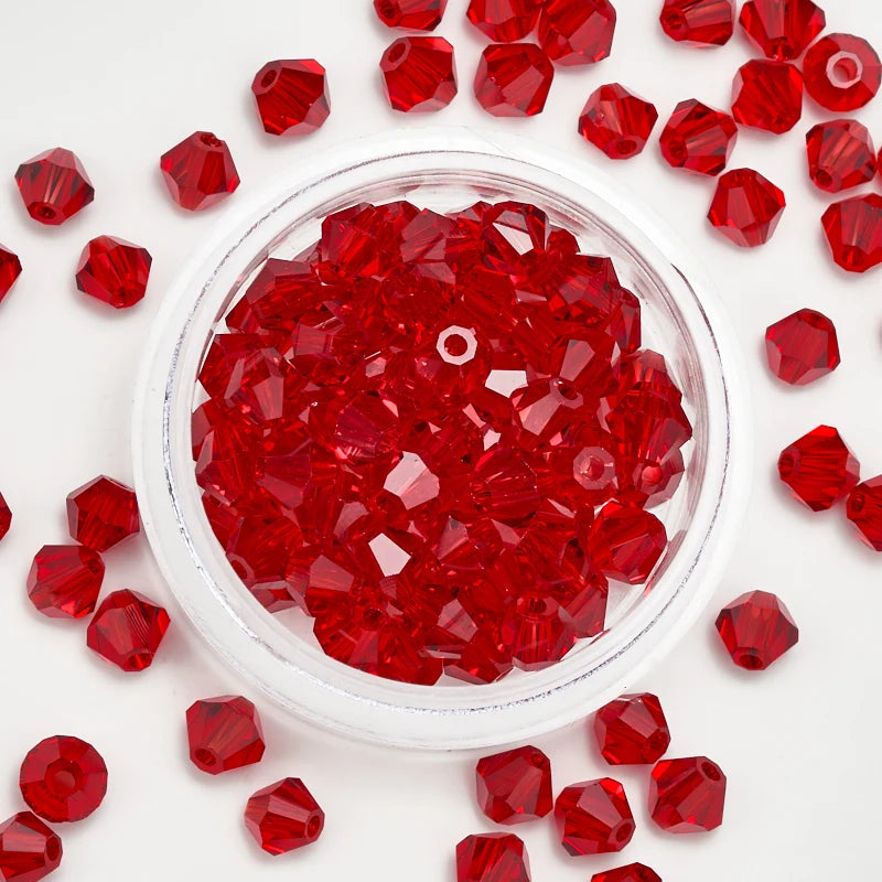 4MM AAA Small-bridge Crystal Biconel Beads for Jewelry Making DIY Accessories Women's Bracelet Czech Glass Beads Over 50 Colors