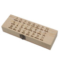 New Lun Symbol Wooden Tarot Box Wooden Handicraft Rectangular Crystal Stone Storage Box