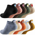 Women Cute Socks Cotton Kawaii Embroidered Funny Low Cut Socks for Women Girls Ankle Socks