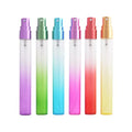 Cosmetic Packaging Gradient Red Blue Yellow Glass Bottle with Aluminum Sprayer Thin Refillable Glass Spray Perfume Bottle 10ml