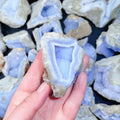 Wholesale Raw Blue Lace Agate Crystal Geode Natural Blue Lace Agate Crystal Druzy Rough Stone for Collection