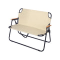 Modern Portable Double Folding Chair Iron Material for Outdoor Garden Camping Beach Leisure Use