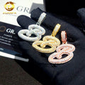 Hip Hop Jewelry Iced Out GRA Certificate 925 Sterling Silver Letter Custom Moissanite Pendant