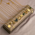 Fashion 37 Model Heart Pendant High Quality Women Necklace 18K Gold Plated No Tarnish No Fade 316l Stainless Steel Necklace 2023